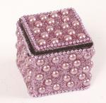 krabička mini - perličky, fialová 4x4 cm