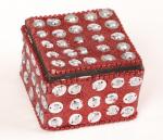 krabička čtverec - červená  5,5x5,5 cm
